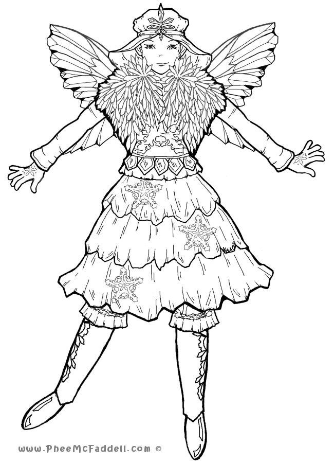 650x900 Free Coloring Pages Mystical Fairies