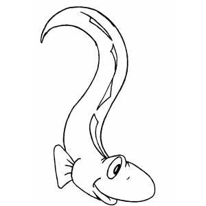 300x300 Eel Coloring Page