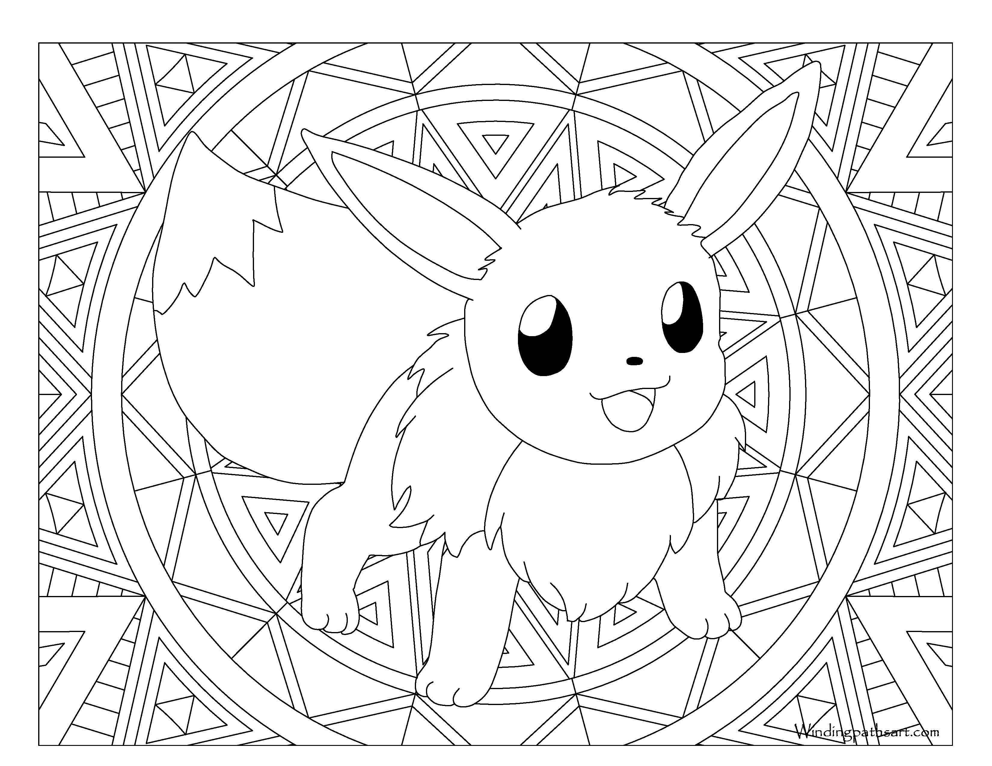 3300x2550 Eevee Coloring Pages