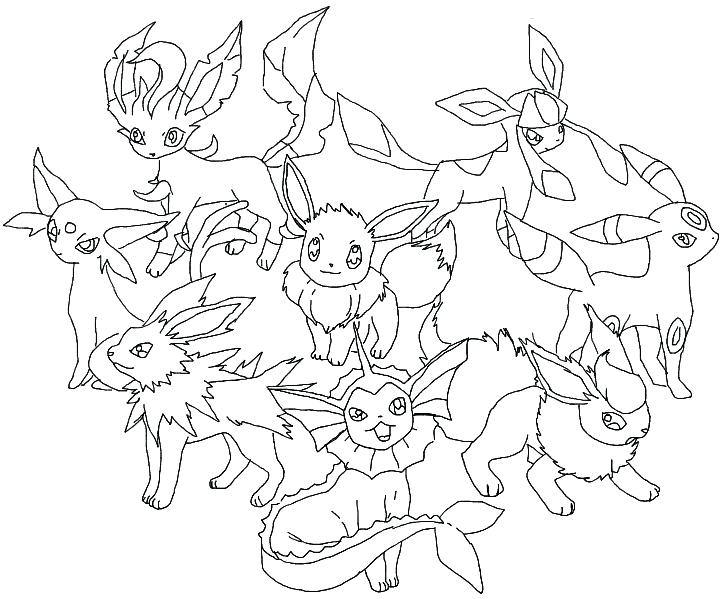 723x599 Pokemon Para Colorear Eevee Coloring Pages Sketch Coloring Page
