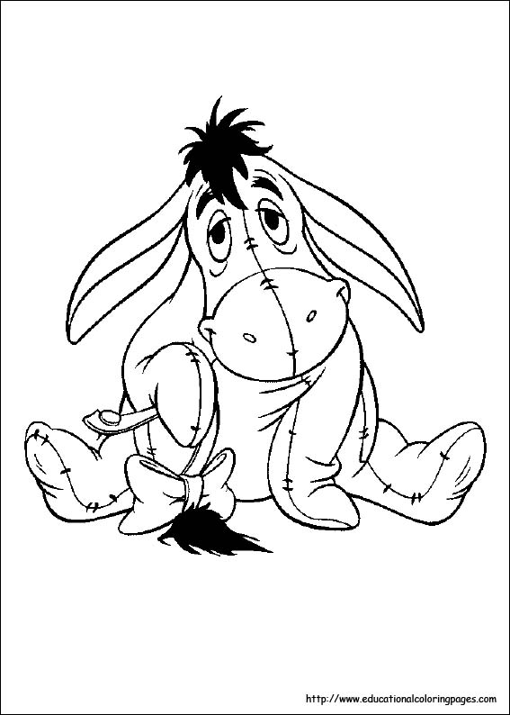 567x794 Eeyore Coloring Pages