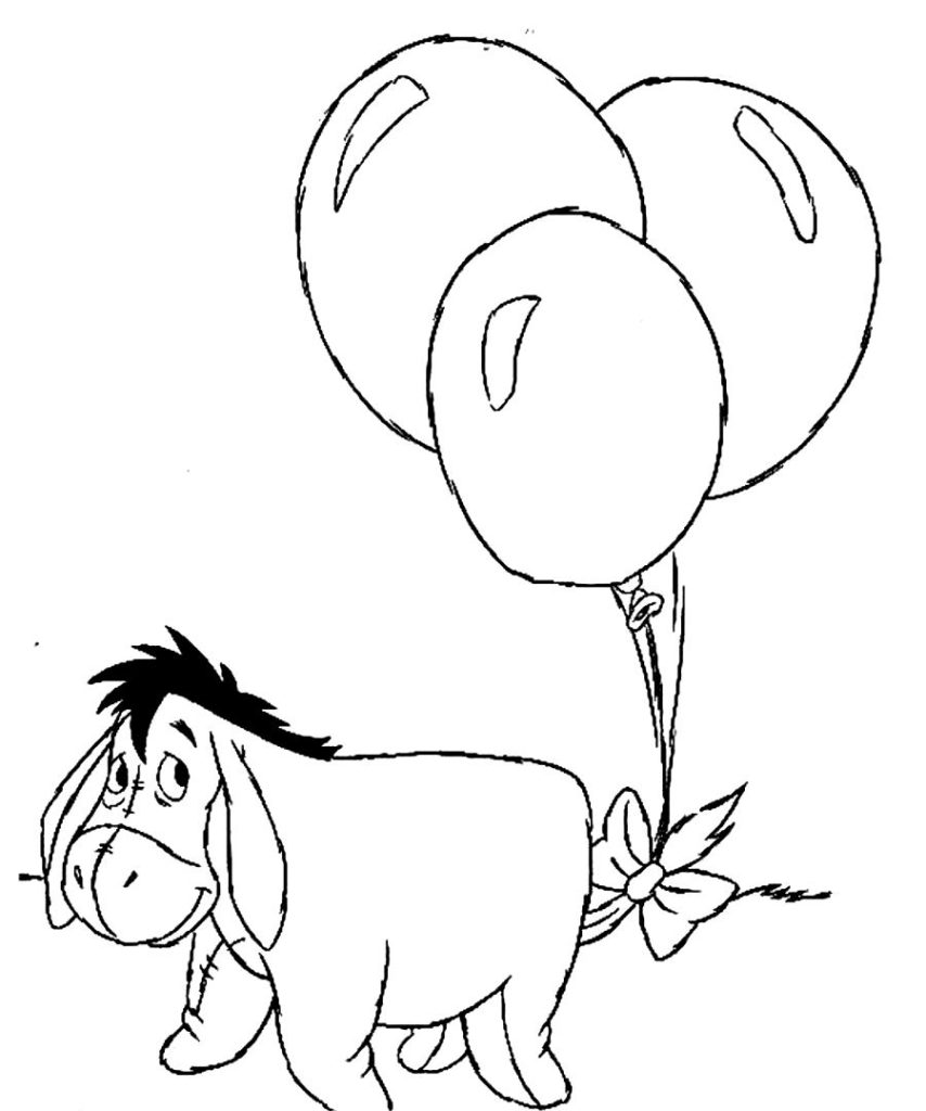 854x1024 Eeyore Coloring Pages