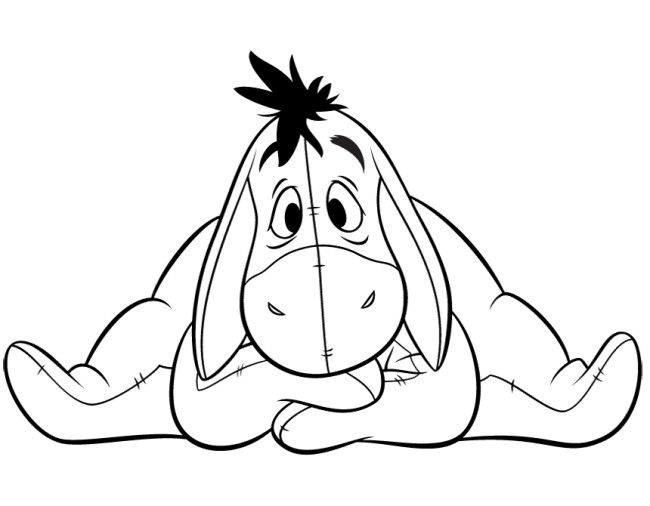 Cute Eeyore Cartoon Coloring Page Printable Disney Coloring 650x506 Cute Eeyore Cartoon Coloring Page Printable Disney Coloring