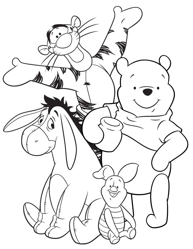 Eeyore Tigger Pooh And Piglet Coloring Page Design Kids 670x867 Eeyore Tigger Pooh And Piglet Coloring Page Design Kids