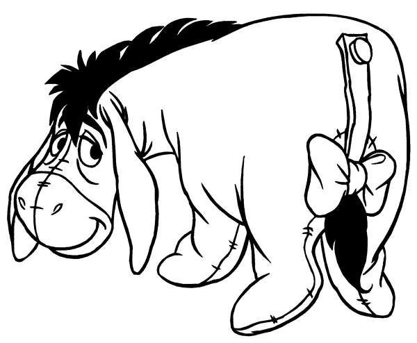 On Eeyore Coloring Pages 600x494 On Eeyore Coloring Pages