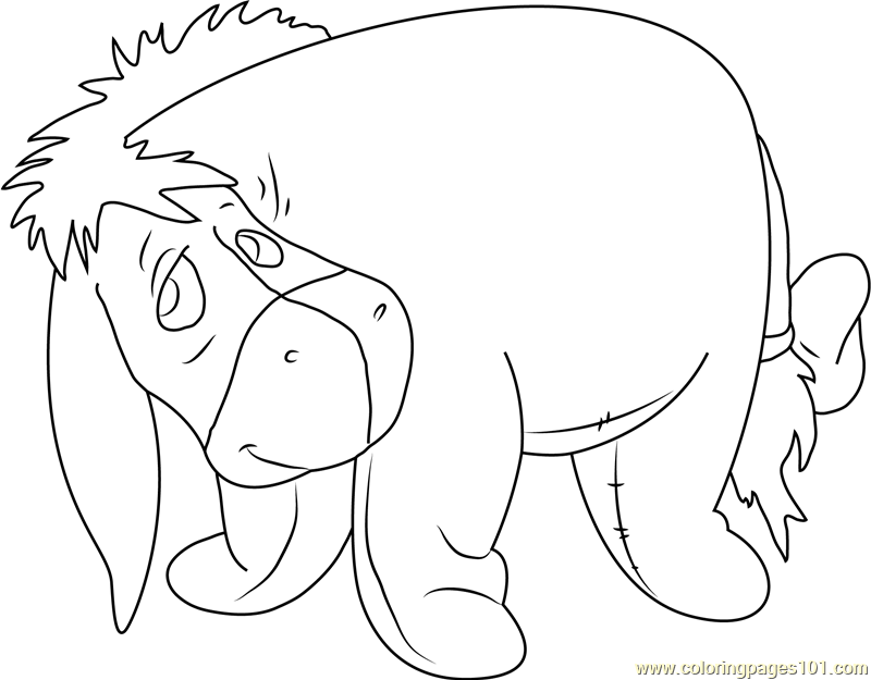 Sad Eeyore Coloring Page 800x625 Sad Eeyore Coloring Page
