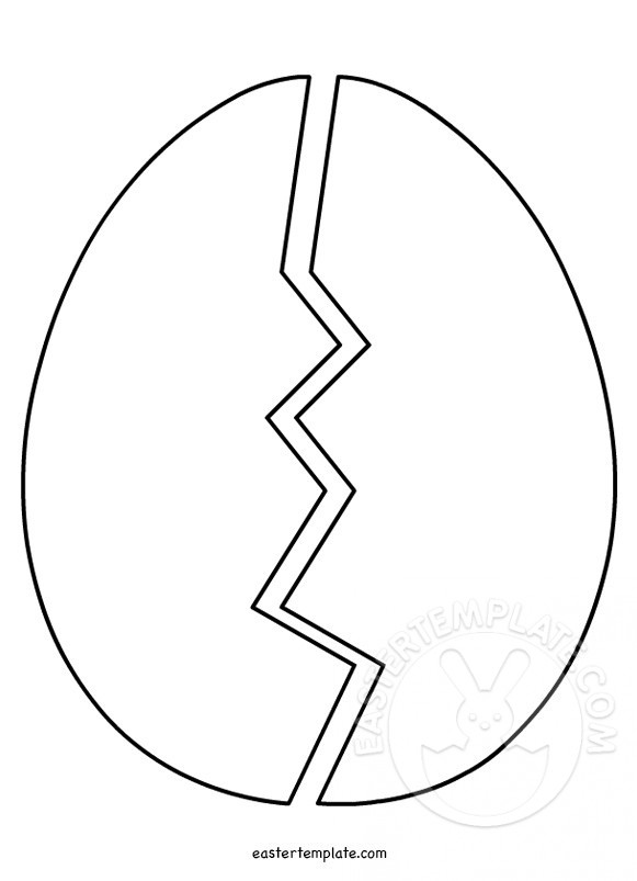 Cracked Egg Coloring Page Easter Template 581x803 Cracked Egg Coloring Page Easter Template