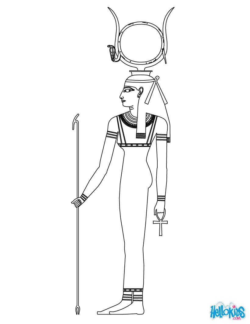 820x1060 Hathor Goddess Of Egypt Coloring Pages