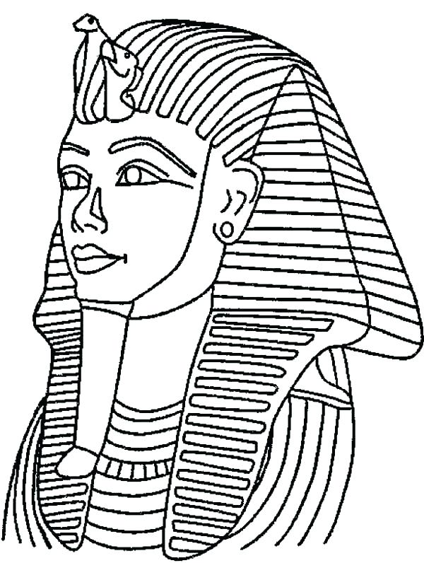 600x796 Ancient Egypt Coloring Pages Ancient Coloring Pages King Tut Mask