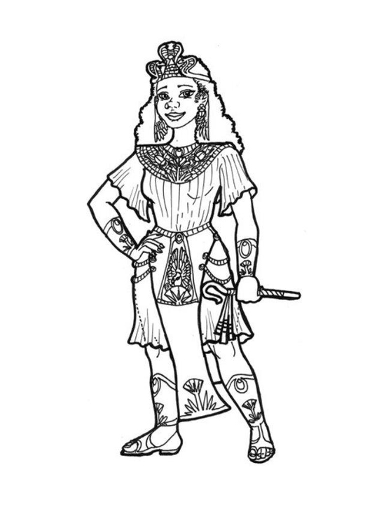 Coloring Page Egyptian Princess 531x750 Coloring Page Egyptian Princess