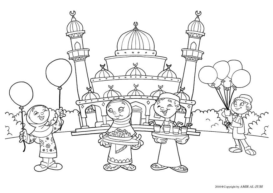 875x620 Eid Al Adha Coloring Pages