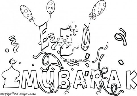 483x338 Printable Eid Mubarak Coloring Pages For Kids.free Online