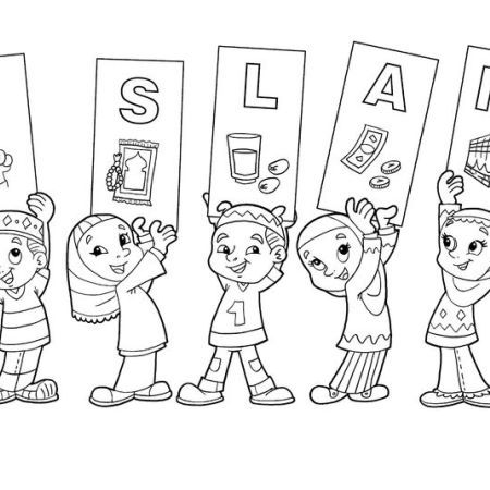 450x450 Muslim Kids Colouring Pages Creative Muslim