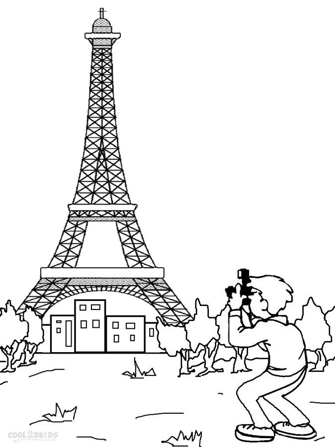 674x900 Printable Eiffel Tower Coloring Pages For Kids Cool2bkids