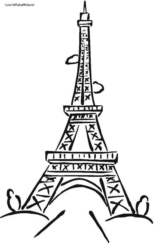 Eiffel Tower Coloring Page at GetColorings.com | Free printable ...