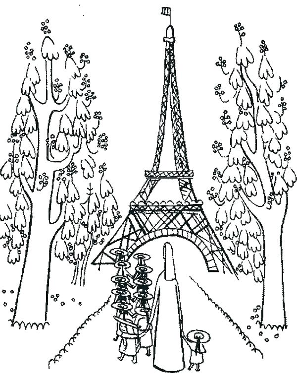 600x780 Printable Pictures Of Eiffel Tower Kids Coloring Tower Coloring