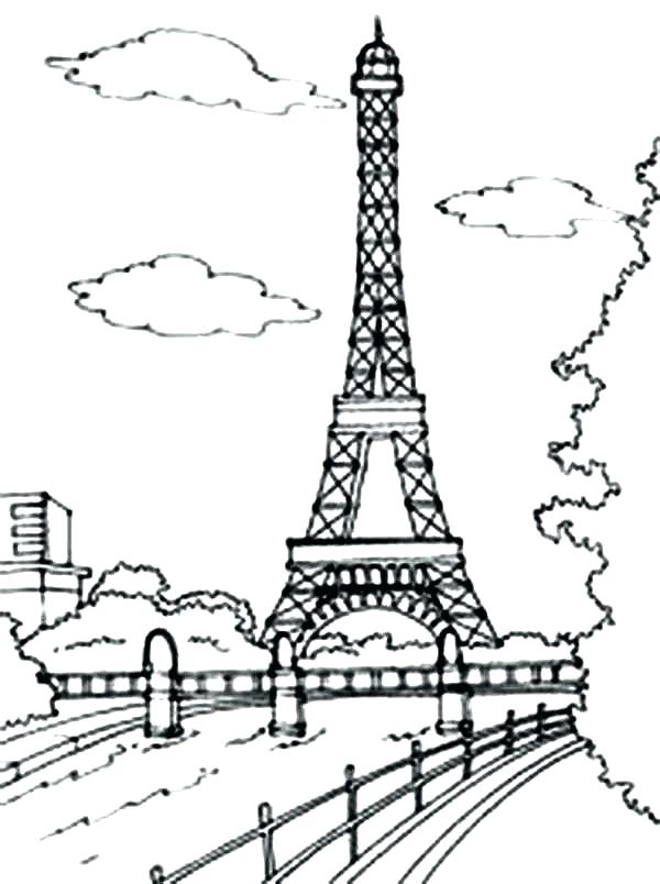 600x804 Tower Coloring Beautiful View Of Tower Coloring Page Free Coloring