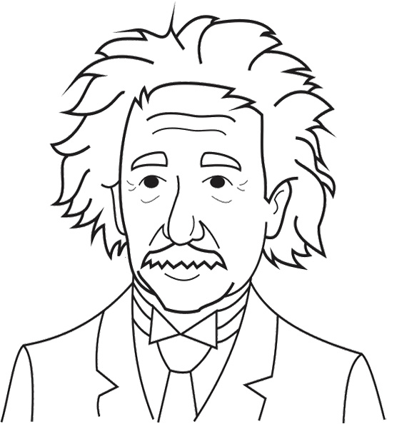 Albert Einstein Coloring Pages For Adult Kids Coloring Pages 570x594 Albert Einstein Coloring Pages For Adult Kids Coloring Pages