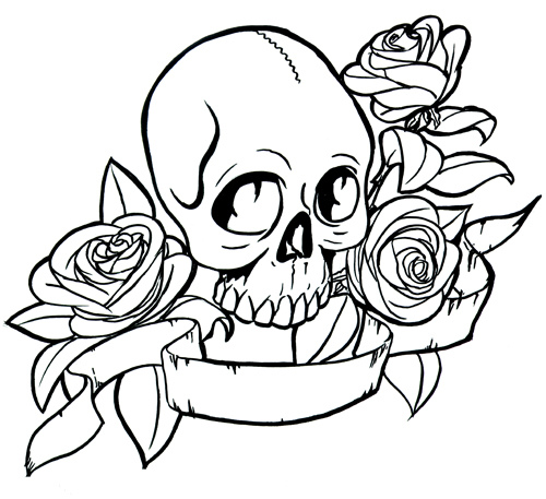 Hearts And Roses Coloring Pages Halloween Colorings Tortas 500x457 Hearts And Roses Coloring Pages Halloween Colorings Tortas