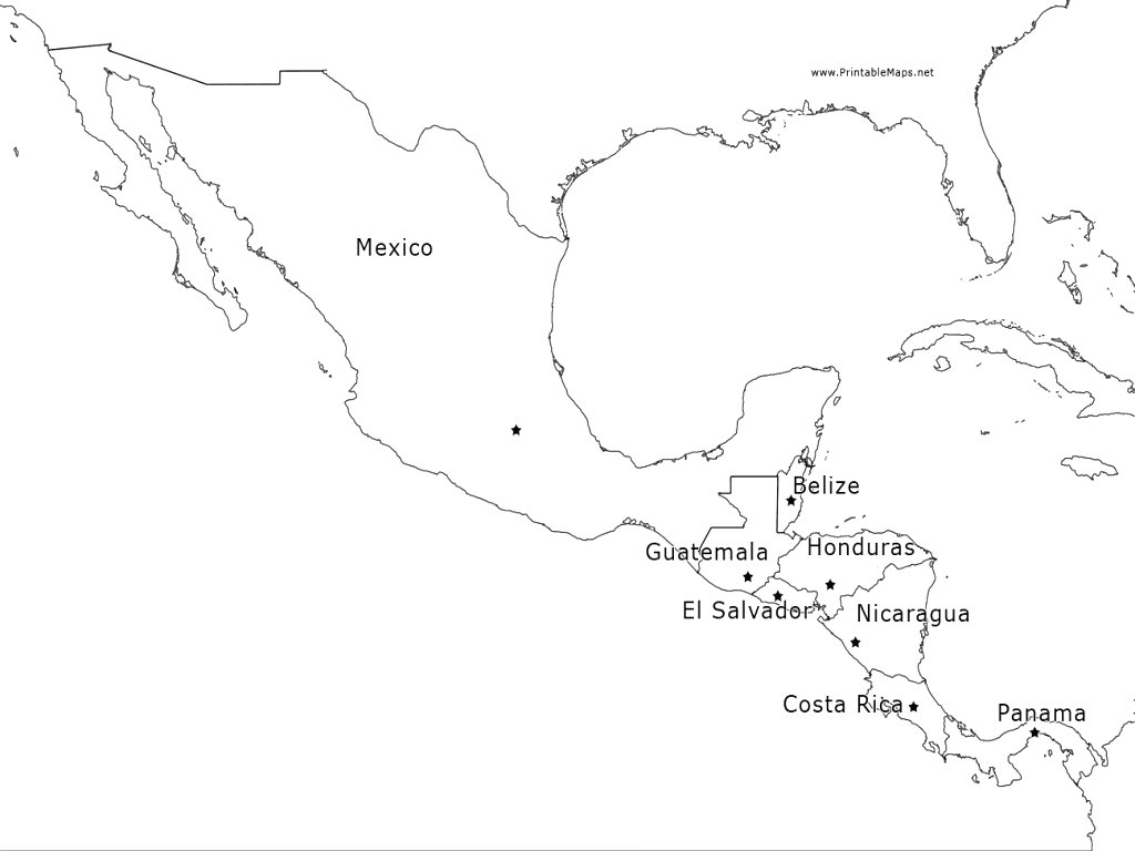 Guatemala Map Coloring Page 1024x768 Guatemala Map Coloring Page