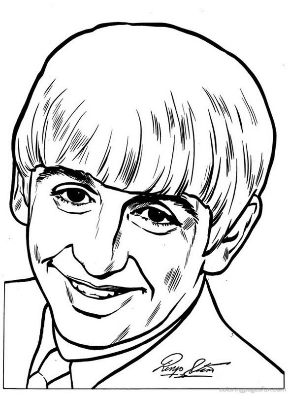 Beatles Coloring Pages 11 Color Retro Beatles 587x800 Beatles Coloring Pages 11 Color Retro Beatles