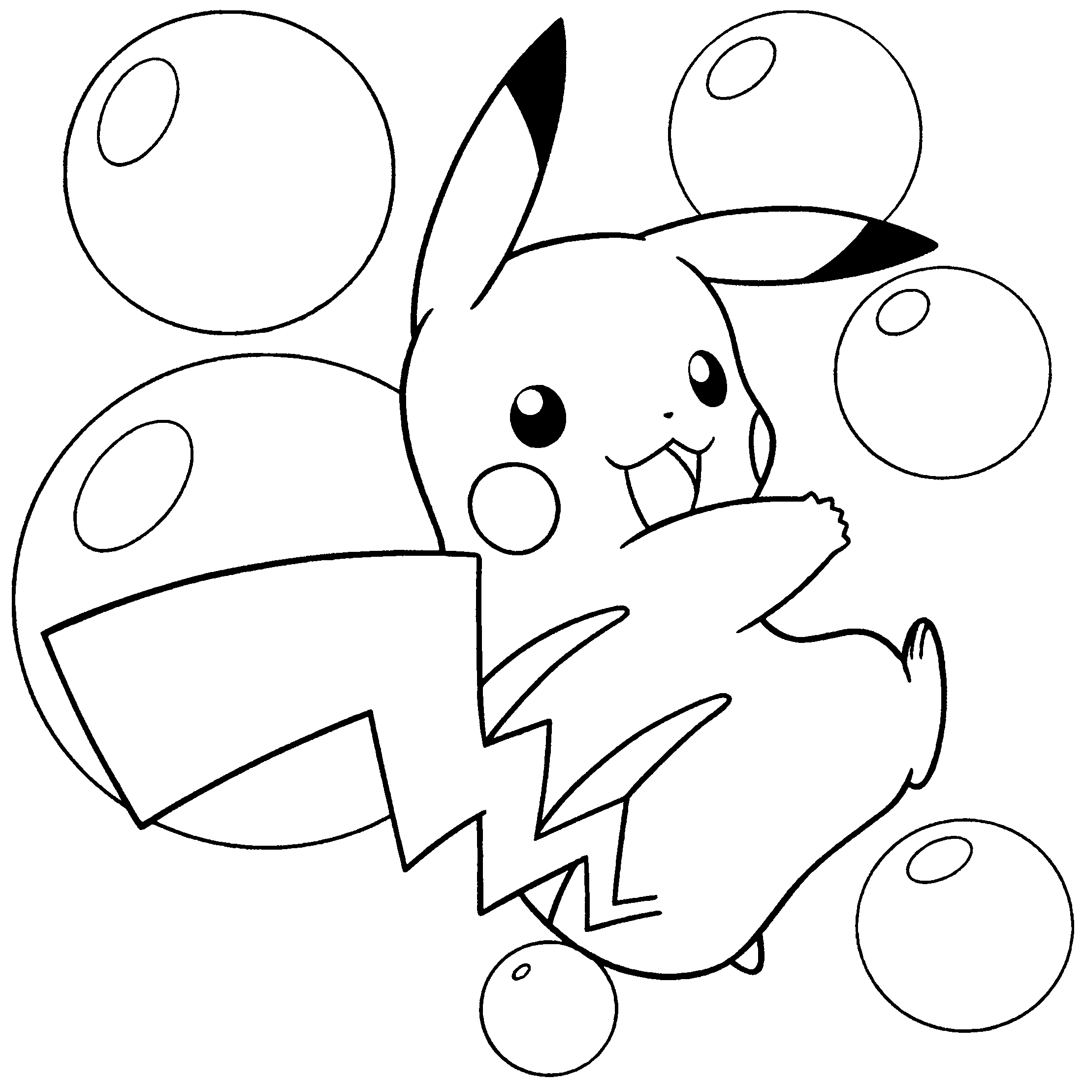 2200x2200 Enormous Pachirisu Coloring Pages Electric Pokemon Outlines