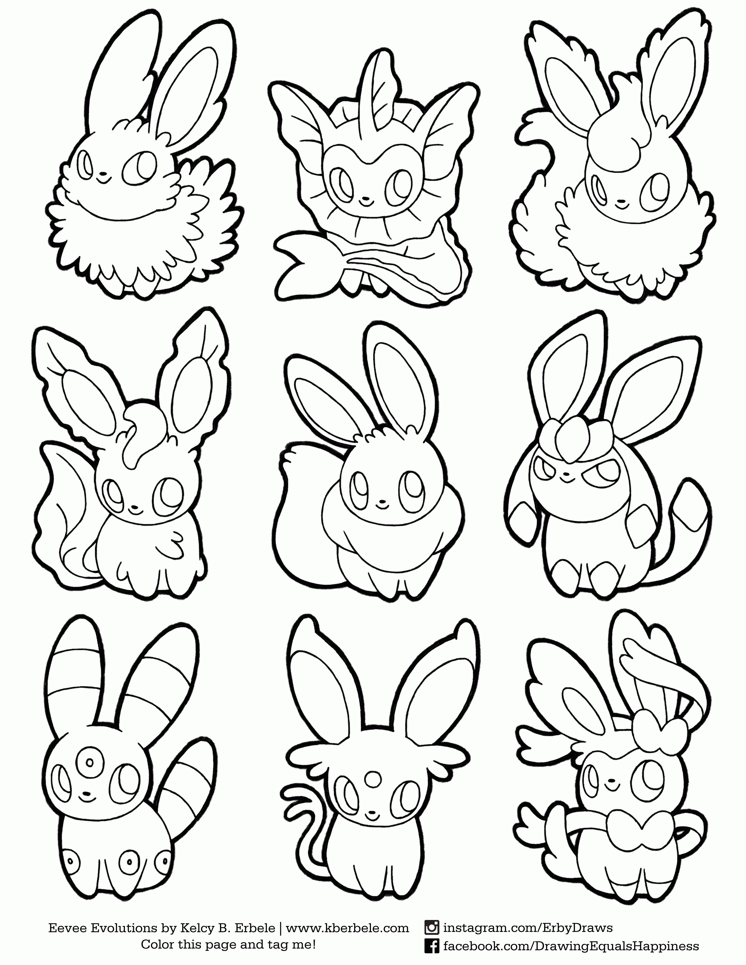 2550x3300 Pokemon Coloring Pages Eevee Evolutions Sylveon Download