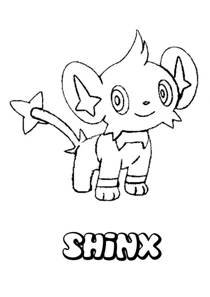 724x1024 Shinx The Electric Pokemon Character Coloring Pages Also Sheets