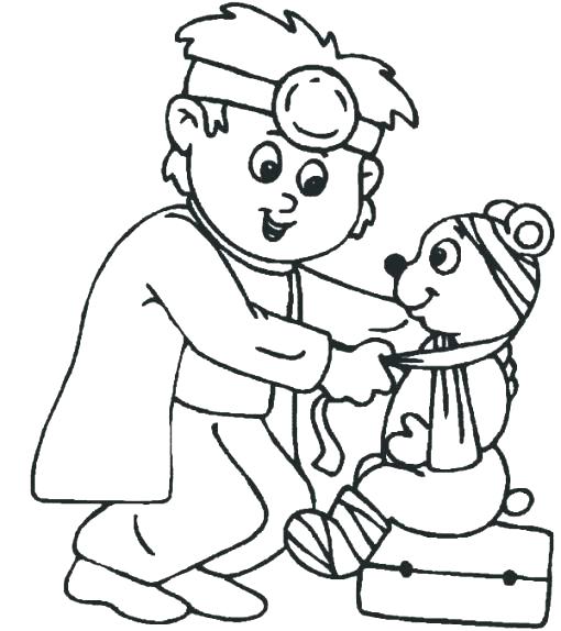 510x574 Veterinarian Coloring Pages Veterinarian Coloring Page Vet