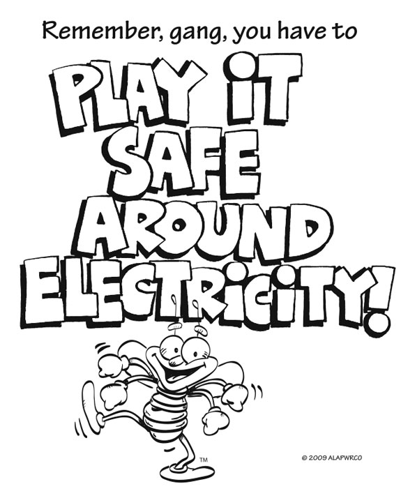 Electrical Safety Coloring Pages Sketch Coloring Page