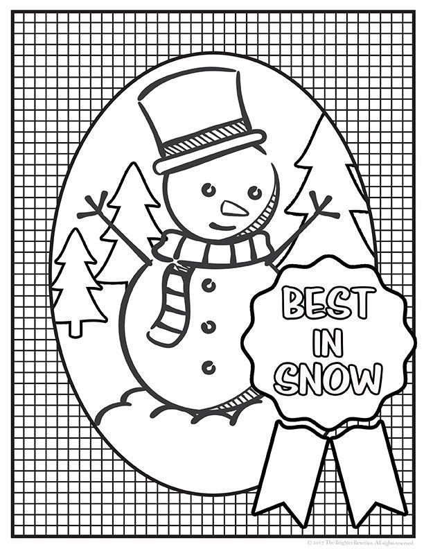 612x792 Christmas Winter Coloring Pages Color Sheets, Students