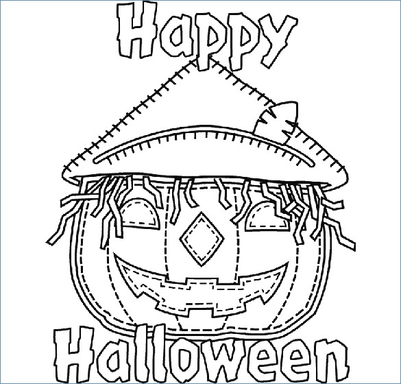 585x560 Halloween Coloring Sheets For Elementary