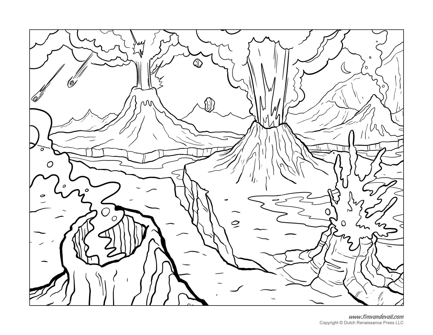 Free Coloring Pages For Elementary Students New Volcano 1500x1159 Free Coloring Pages For Elementary Students New Volcano
