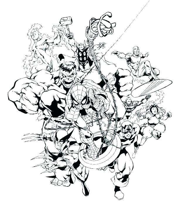 Comic Coloring Books For Adults And Comic Coloring Pages Marvel 618x722 Comic Coloring Books For Adults And Comic Coloring Pages Marvel
