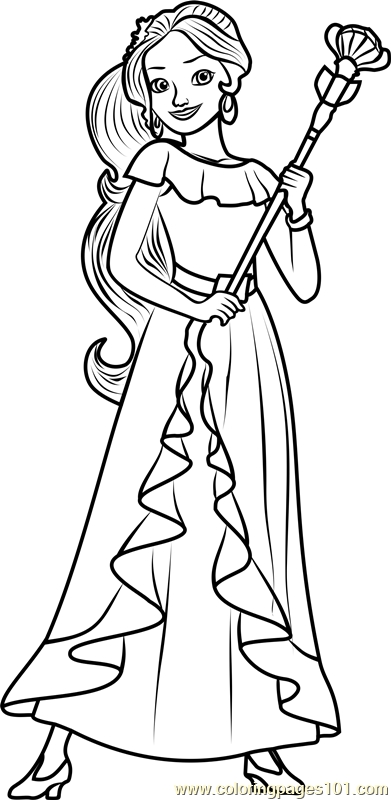 Elena Of Avalor Coloring Pages Free 391x800 Elena Of Avalor Coloring Pages Free