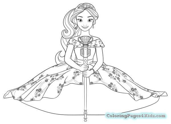 Elena Of Avalor Coloring Pages Coloring Pages For Kids 600x437 Elena Of Avalor Coloring Pages Coloring Pages For Kids