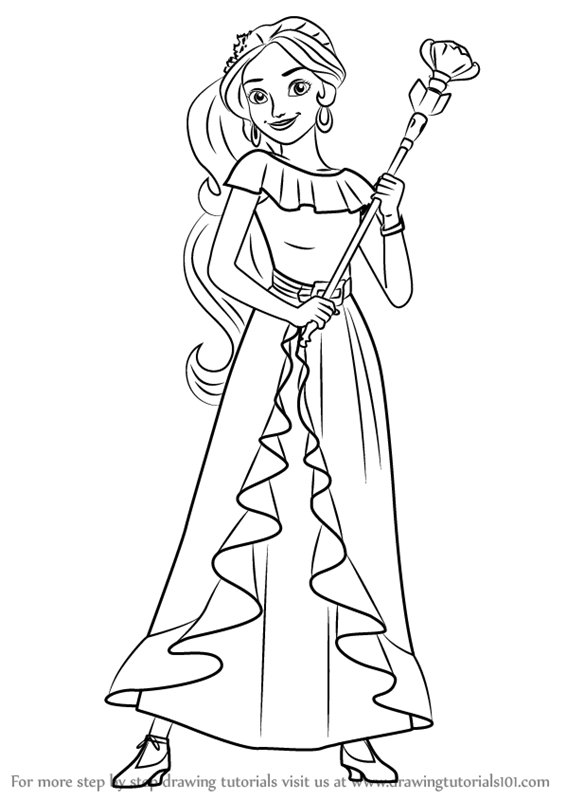566x800 Drawn Princess Elena Disney