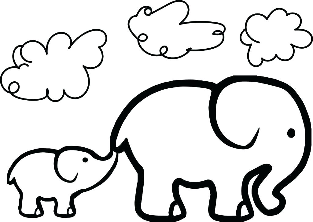 1024x726 Elephant Coloring Pages Baby Elephant Coloring Pictures