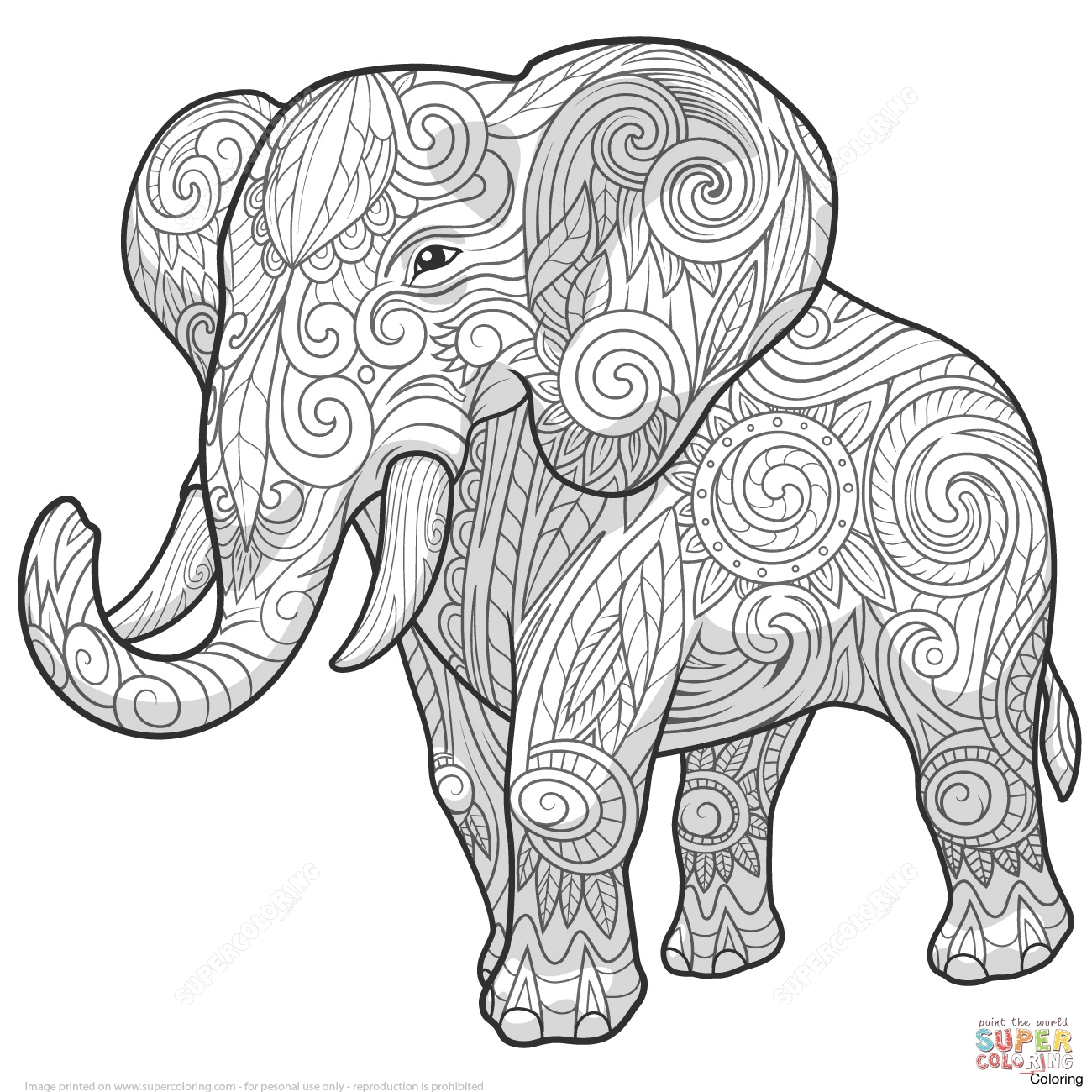 1300x1300 Fresh Elephant Mandala Coloring Pages Free Colouring Pages Free