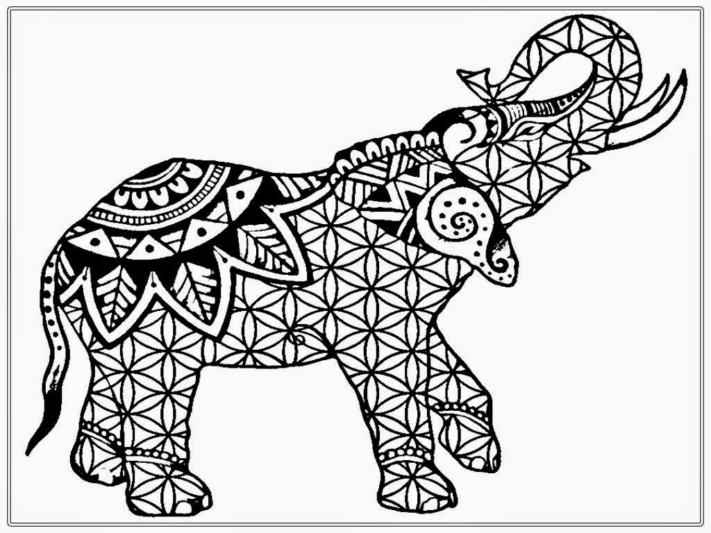 1024x768 Cartoon Elephant Coloring Pages Simple Baby Colouring Elephants