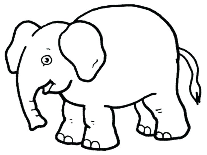728x546 Cartoon Elephant Pictures To Color Young N Elephant Coloring Page
