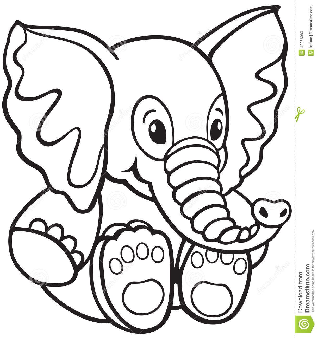 1221x1300 Elephant Toy Soft Black White Cartoon Image Little Kids 49366989