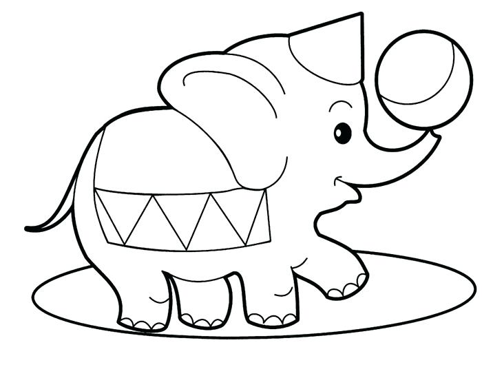700x533 Cartoon Animal Coloring Pages Baby Elephant Playing With Boll