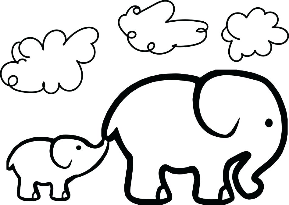 948x672 Mother And Baby Elephant Coloring Pages Coloring Pages D Elephant
