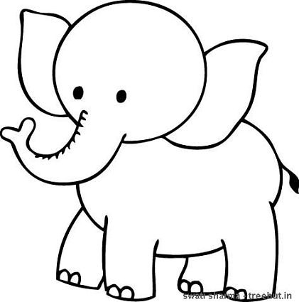 421x425 Baby Elephant Coloring Pages