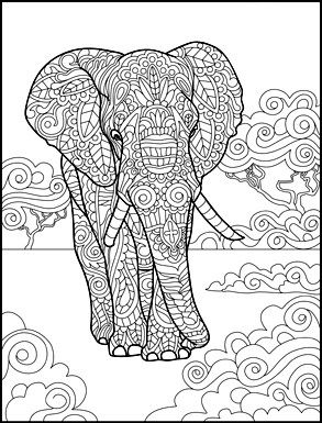 171 Best Elephant Coloring Pages For Adults Images 293x385 171 Best Elephant Coloring Pages For Adults Images