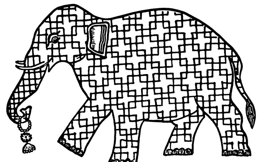 Abstract Elephant Coloring Pages 825x516 Abstract Elephant Coloring Pages