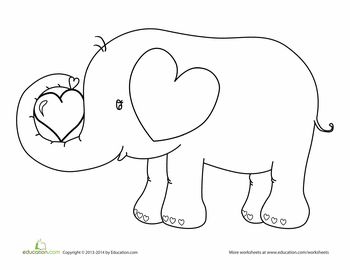 Elephant Coloring Pages For Preschool