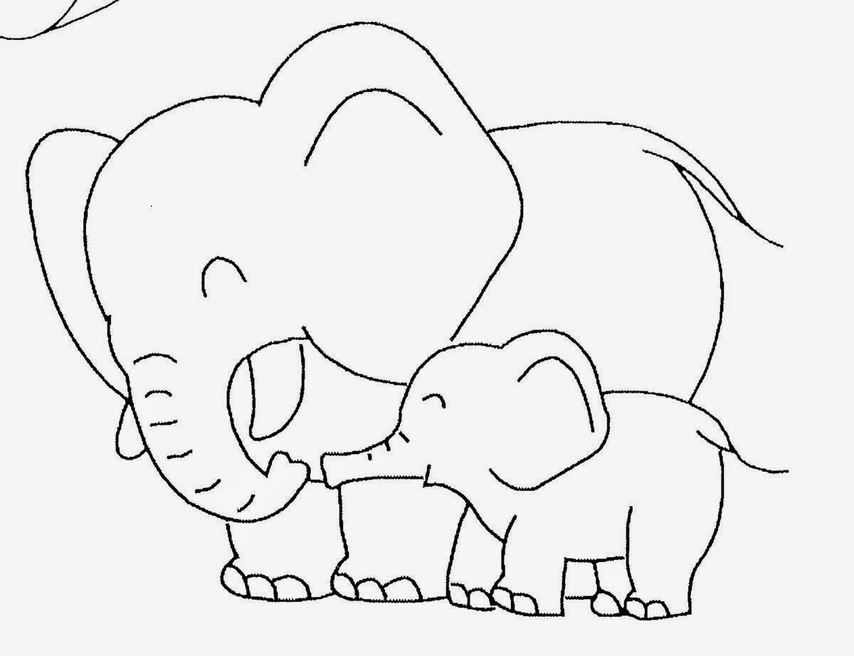 In Cute Baby Elephant Coloring Pages 1200x922 In Cute Baby Elephant Coloring Pages