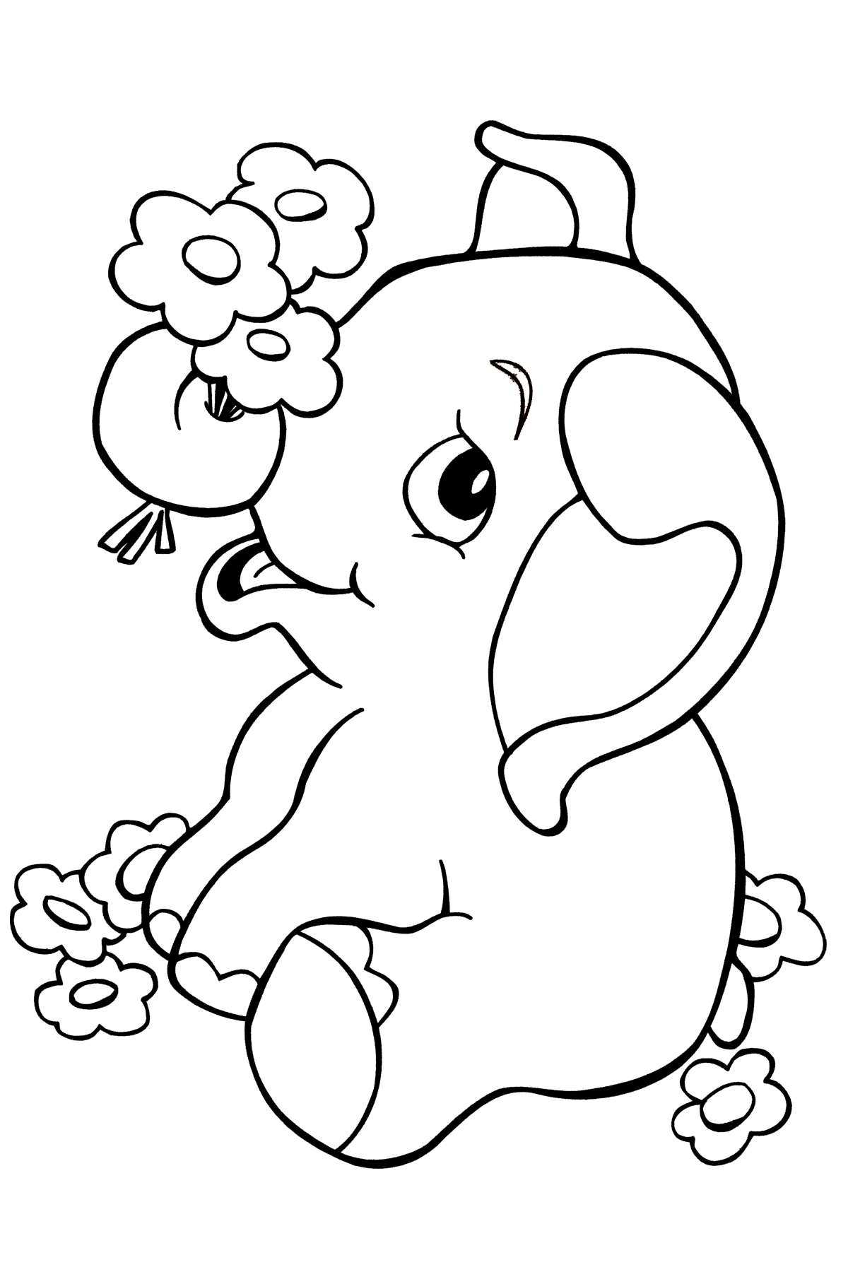 Best Cartoon Elephant Coloring Pages Free 2114 Printable 1200x1800 Best Cartoon Elephant Coloring Pages Free 2114 Printable